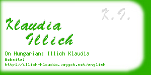 klaudia illich business card